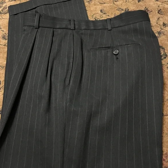 BROOKS 346 Charcoal Stripe Suit Jacket and Pants!